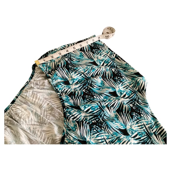 Kim Rogers Short Raglan Sleeve Tie Waist A-Line Dress Blue Black White Size XL - Picture 9 of 15